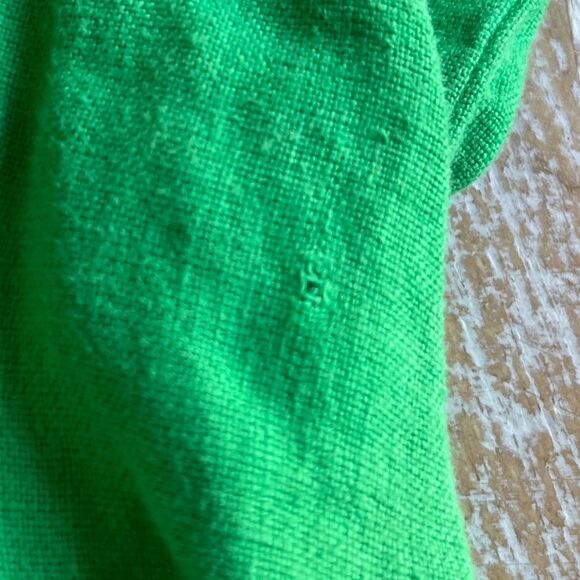 L'agence Cameron Green Belted Linen Long Shirt Dress Medium - Picture 5 of 15